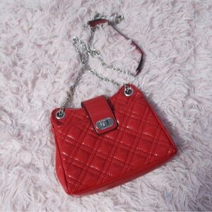 Red Mini Chain Strap Bag